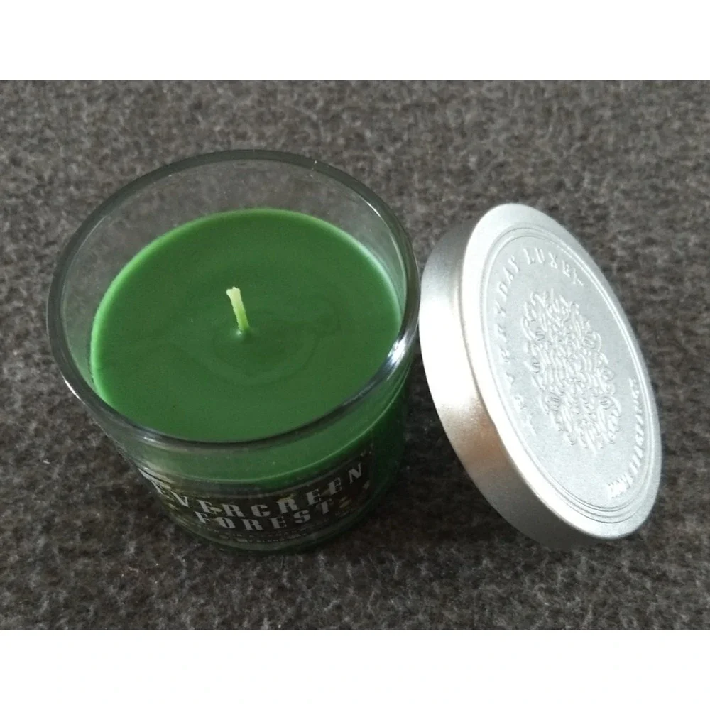 Everyday‎ Luxe Candle Evergreen Forest Glass Jar Lid 3.5oz Soy Blend Wax USA NEW